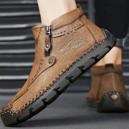 (🎅🎁CHRISTMAS SALE - 70% OFF)Men's Casual Handmade Leather Boots - Prevent Foot Diseases