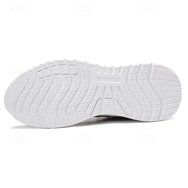 🔥Hot Sale🎁--50% OFF🎉Men's Sneakers with Comfortable Slip Resistant Lace-up Black and White Black / Red White