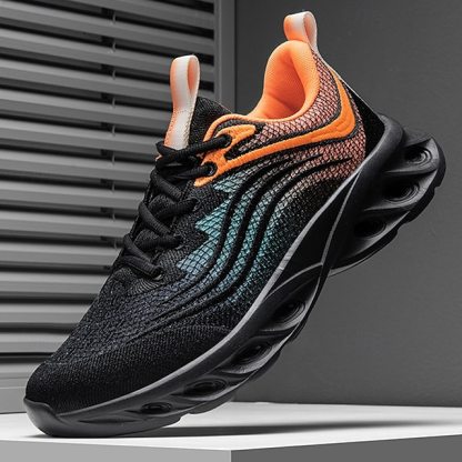 🔥Hot Sale🎁--50% OFF🎉Men's Classic Knit Sneakers with Wave Sole - Comfortable and Breathable, Perfect for Casual Wear
