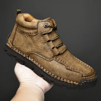⏰Big Sale Up To 70%🔥Men's Hand-Sewn Wear-Resistant Waterproof Cowhide Orthopedic Shoes - Effectively Relieves Fatigue And Relaxes Muscles