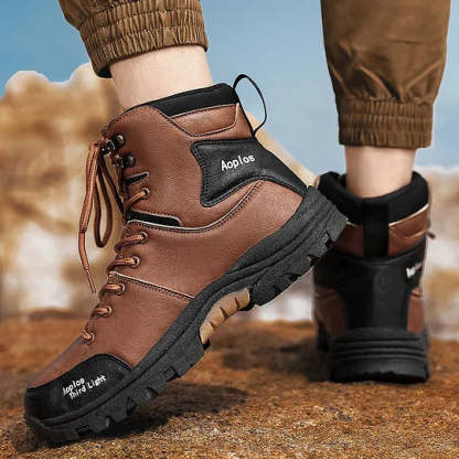 ⏰Promotion - 50% OFF🔥Men's Waterproof Non-slip Anti-puncture Hiking Boots Ankle Support Wide Toe Arch Support Orthopedic Work Boots