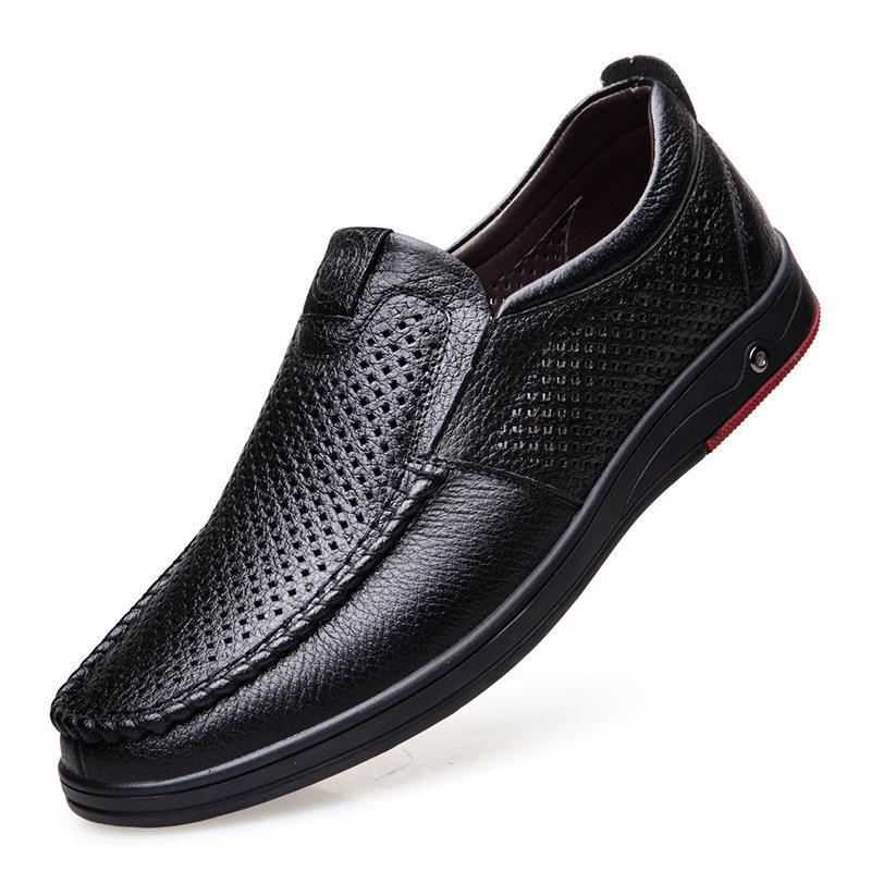🎁Big Sale Up To 50% OFF🔥Men's Genuine Leather Soft Insole Casual Business Slip On Loafers