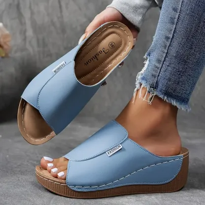 🌸🎉Spring Sale 50% OFF✨⏳Comfortable Arch Support Slides - Women's Solid Color Sandals - Proven Plantar Fasciitis, Foot and Heel Pain Relief