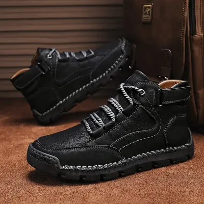🔥Limited Time Offer 70% OFF🔥 Men's Handcrafted Cowhide Orthopedic Shoes - Relieve Foot Pain