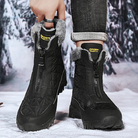 (⏰Limited Time 50% Discount Event) Men's Winter Warm Wide Toe Orthopedic Arch Support Snow Boots Waterproof Non-slip Anti-puncture Work Boots