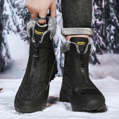 (⏰Limited Time 50% Discount Event) Men's Winter Warm Wide Toe Orthopedic Arch Support Snow Boots Waterproof Non-slip Anti-puncture Work Boots