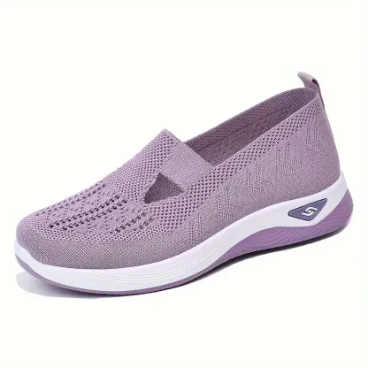 🔥Last Day Promotion 70% OFF⏰ Women's comfortable breathable knitted sneakers - Proven Plantar Fasciitis, Foot and Heel Pain Relief