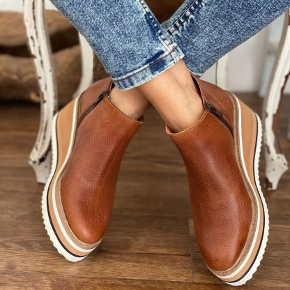 ⏰Promotion - 70% OFF🔥Womens Platform Wedge Ankle Orthopedic Boots - Proven Plantar Fasciitis, Foot and Heel Pain Relief