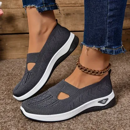 🔥Last Day Promotion 70% OFF⏰ Women's comfortable breathable knitted sneakers - Proven Plantar Fasciitis, Foot and Heel Pain Relief