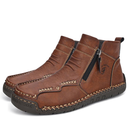 (🎅🎁CHRISTMAS SALE - 70% OFF)Men's Hand-sewn Cowhide Boots Comfortable Waterproof And Non-slip