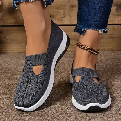 🔥Last Day Promotion 70% OFF⏰ Women's comfortable breathable knitted sneakers - Proven Plantar Fasciitis, Foot and Heel Pain Relief