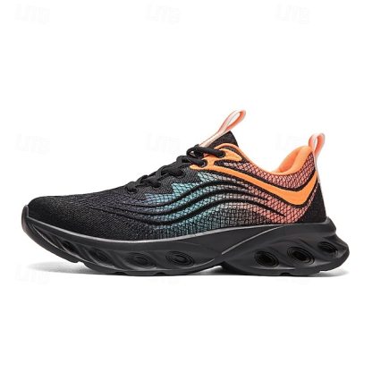 🔥Hot Sale🎁--50% OFF🎉Men's Classic Knit Sneakers with Wave Sole - Comfortable and Breathable, Perfect for Casual Wear