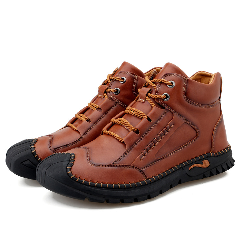(🎅🎁CHRISTMAS SALE - 70% OFF)-Stitched Hand-Sewn Cowhide Medical Shoes - Increase Muscle Relaxation