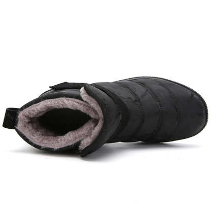 (⏰Limited Time 70% Discount Event) Men's 2024 Winter New Warm Waterproof Non-Slip Puncture-Resistant Velcro Slip-On Snow Boots Ankle Support Orthopedic Wide Toe Arch Support Cotton Shoes