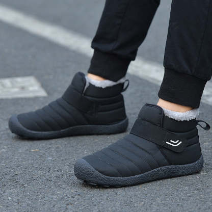 🔥Limited Time 50% Discount Event🔥  Men's Winter Warm Waterproof Non-slip Velcro Cotton Shoes Wide Toe Orthopedic Arch Support Slip-on Cotton Shoes