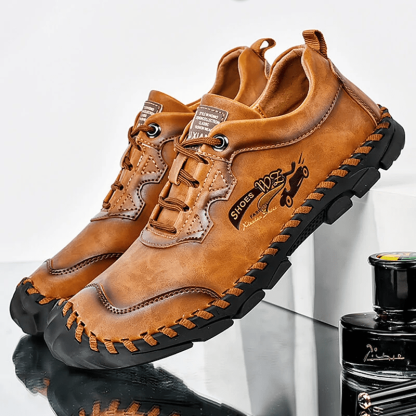 🔥Halloween Offer🎁--70% OFF 🎉Men Hand Stitching Non-slip Soft Bottom Casual Leather Shoes