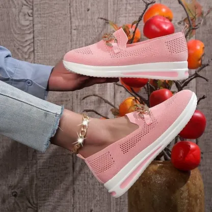 🔥Last Day 50% OFF ⏰Women's Woven Breathable Casual Wedge Sneakers - Proven Plantar Fasciitis, Foot and Heel Pain Relief