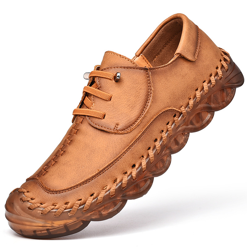 🔥Limited Time Offer 70% OFF🔥Men's Genuine Leather Rubber Sole Slip-On Orthopedic Shoes - Podiatrist Approved Style Recommended