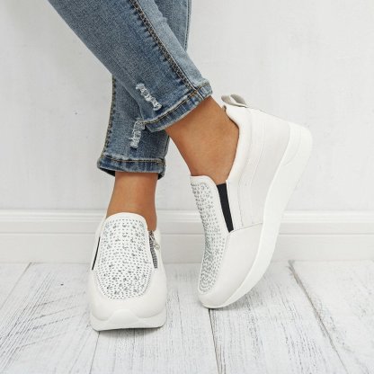🔥On This Week Sale 70% OFF🔥Women's casual platform zipper sneakers, Comfy Orthopedic Walking Shoes - Proven Plantar Fasciitis, Foot and Heel Pain Relief