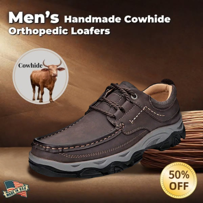 🔥Hot Sale! 50% OFF 🔥Men's Comfortable Arch Support Orthopedic Leather Loafers - Improved Posture For Pain Relief
