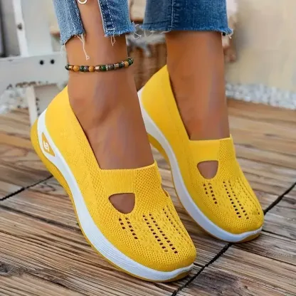 🔥Last Day Promotion 70% OFF⏰ Women's comfortable breathable knitted sneakers - Proven Plantar Fasciitis, Foot and Heel Pain Relief