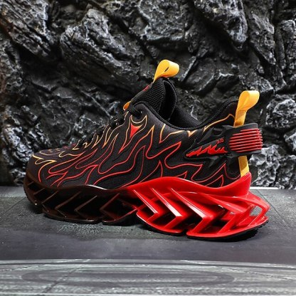 ⏰Promotion - 70% OFF🔥Men's Neon Wave Design Breathable Upper and Cushioned Sole Orthopedic Sneaker
