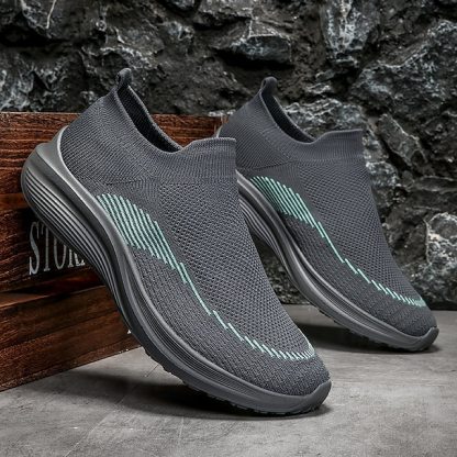 ⏰Promotion - 70% OFF🔥Men's Lightweight Slip-On Sneakers | Breathable Flyknit Upper with Comfortable Sole for Casual and Sport Activities