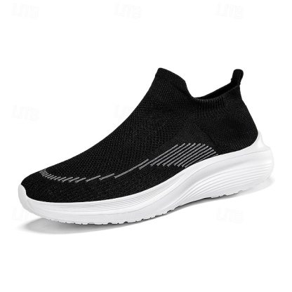 ⏰Promotion - 70% OFF🔥Men's Lightweight Slip-On Sneakers | Breathable Flyknit Upper with Comfortable Sole for Casual and Sport Activities