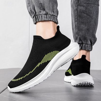 ⏰Promotion - 70% OFF🔥Men's Lightweight Slip-On Sneakers | Breathable Flyknit Upper with Comfortable Sole for Casual and Sport Activities