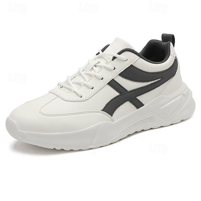 🔥Hot Sale🎁--50% OFF🎉Men's Sneakers with Comfortable Slip Resistant Lace-up Black and White Black / Red White