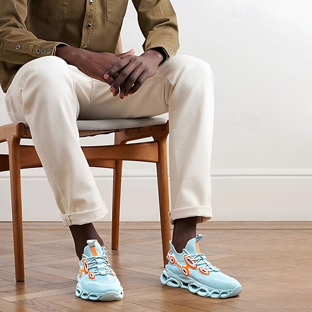 🔥Hot Sale🎁--50% OFF🎉Men's Futuristic Sneakers, High-Tech Design with Flexible Mesh Upper and Unique Bubble Sole, Ideal for Urban Style and Casual Outings