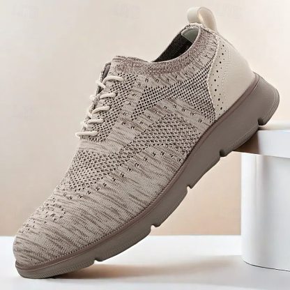 🔥Hot Sale🎁--50% OFF🎉Men's Oxfords Knit PU Leather Breathable Comfortable Slip Resistant Lace-up Fall Winter