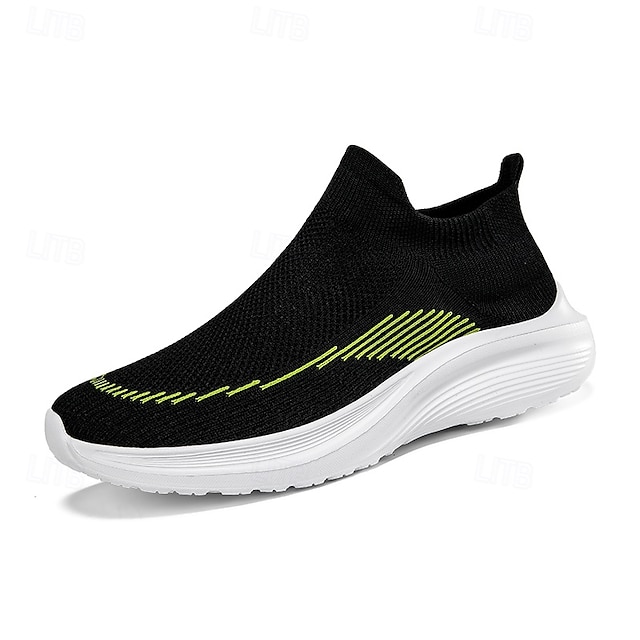 ⏰Promotion - 70% OFF🔥Men's Lightweight Slip-On Sneakers | Breathable Flyknit Upper with Comfortable Sole for Casual and Sport Activities