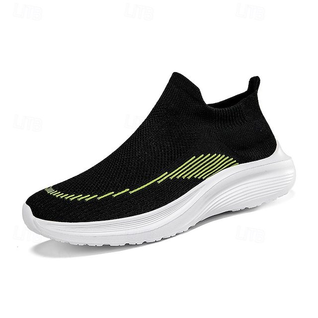 ⏰Promotion - 70% OFF🔥Men's Lightweight Slip-On Sneakers | Breathable Flyknit Upper with Comfortable Sole for Casual and Sport Activities