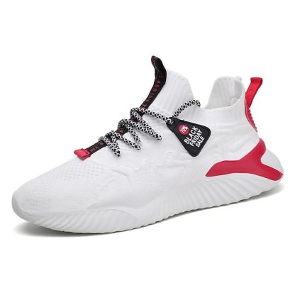 🔥Hot Sale🎁--50% OFF🎉Men's Athletic Sneakers with Red Accents and Lace-Up Closure for Comfortable and Stylish Sportswear