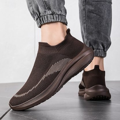 ⏰Promotion - 70% OFF🔥Men's Lightweight Slip-On Sneakers | Breathable Flyknit Upper with Comfortable Sole for Casual and Sport Activities