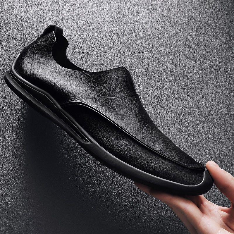 🔥2025 Hot Sale🔥Trendy soft leather breathable slip-on genuine leather casual loafers - Proven Plantar Fasciitis, Foot and Heel Pain Relief