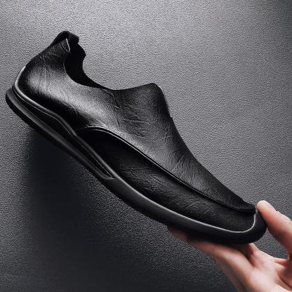🔥2025 Hot Sale🔥Trendy soft leather breathable slip-on genuine leather casual loafers - Proven Plantar Fasciitis, Foot and Heel Pain Relief