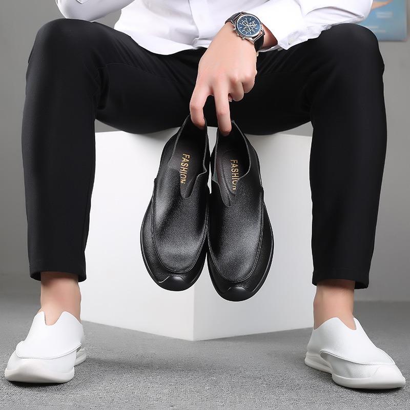 🔥2025 Hot Sale🔥Trendy soft leather breathable slip-on genuine leather casual loafers - Proven Plantar Fasciitis, Foot and Heel Pain Relief