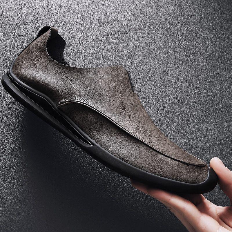🔥2025 Hot Sale🔥Trendy soft leather breathable slip-on genuine leather casual loafers - Proven Plantar Fasciitis, Foot and Heel Pain Relief