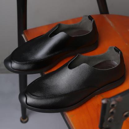 🔥2025 Hot Sale🔥Trendy soft leather breathable slip-on genuine leather casual loafers - Proven Plantar Fasciitis, Foot and Heel Pain Relief