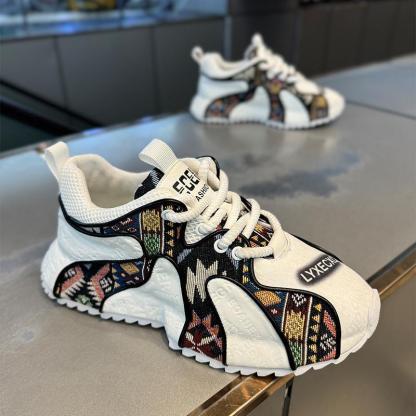 🔥Limited Time Offer 70% OFF🔥Trendy Printed New Thick Sole Height Increased Comfortable Men's Orthopedic Shoes - Suitable for plantar fasciitis, flat feet, foot pain