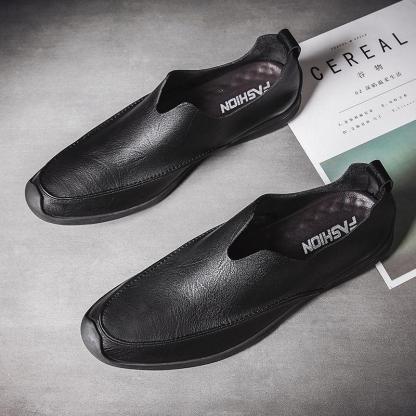 🔥2025 Hot Sale🔥Trendy soft leather breathable slip-on genuine leather casual loafers - Proven Plantar Fasciitis, Foot and Heel Pain Relief
