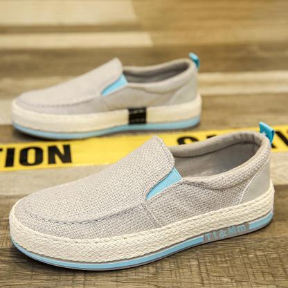 🔥2025 Hot Sale🔥New Men's Thick-soled Wear-Resistant Breathable Linen Loafers - Podiatrist Approved Style Recommended