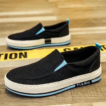 🔥2025 Hot Sale🔥New Men's Thick-soled Wear-Resistant Breathable Linen Loafers - Podiatrist Approved Style Recommended