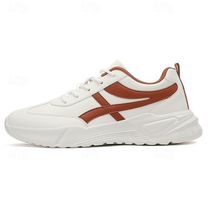🔥Hot Sale🎁--50% OFF🎉Men's Sneakers with Comfortable Slip Resistant Lace-up Black and White Black / Red White