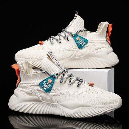 🔥Hot Sale🎁--50% OFF🎉Men's Athletic Sneakers with Red Accents and Lace-Up Closure for Comfortable and Stylish Sportswear