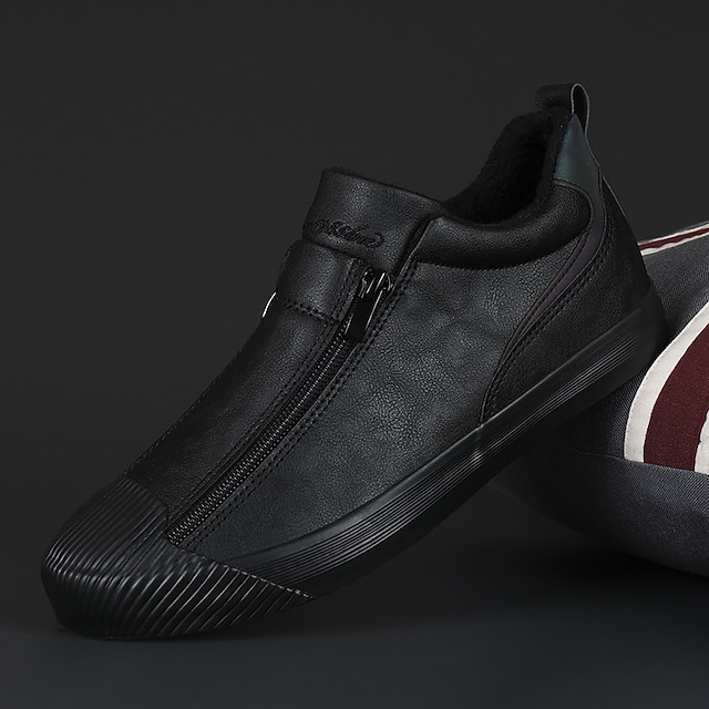 🔥Hot Sale🎁--50% OFF🎉Men's Orthopedic Leather Slip-On Sneakers with Zipper Closure for Casual Wear