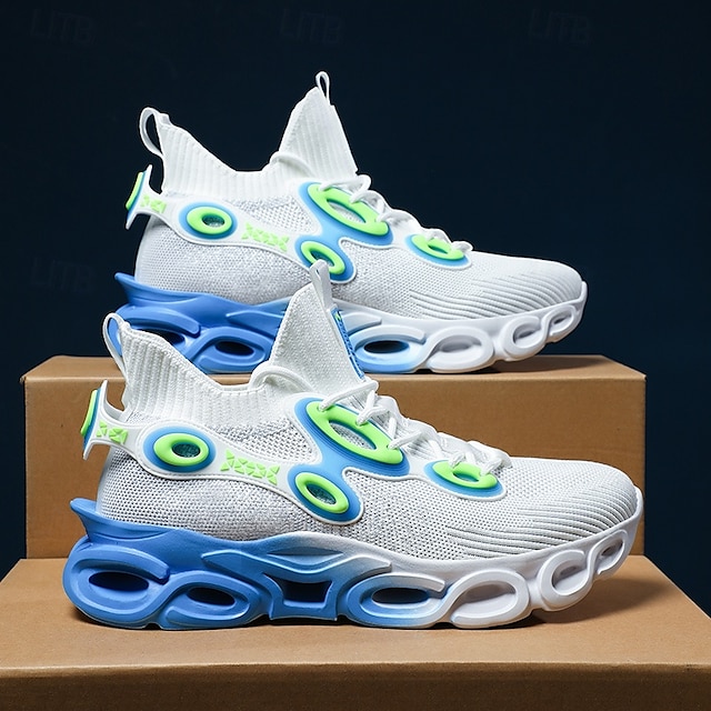 🔥Hot Sale🎁--50% OFF🎉Men's Futuristic Sneakers, High-Tech Design with Flexible Mesh Upper and Unique Bubble Sole, Ideal for Urban Style and Casual Outings