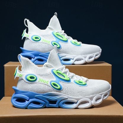 🔥Hot Sale🎁--50% OFF🎉Men's Futuristic Sneakers, High-Tech Design with Flexible Mesh Upper and Unique Bubble Sole, Ideal for Urban Style and Casual Outings